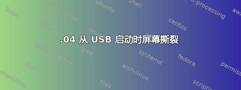 20.04 从 USB 启动时屏幕撕裂