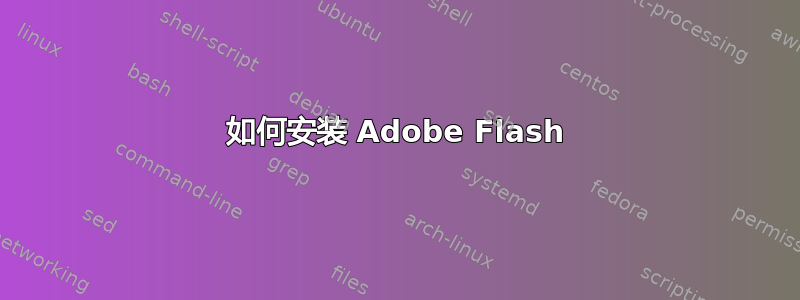 如何安装 Adob​​e Flash