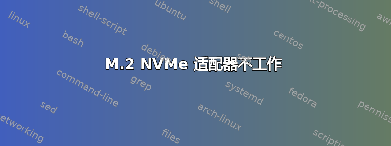 M.2 NVMe 适配器不工作