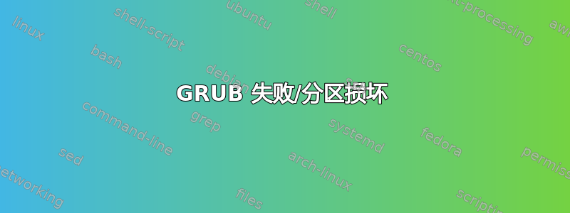 GRUB 失败/分区损坏