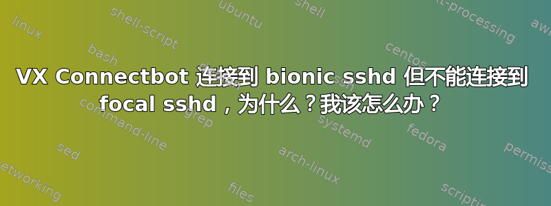 VX Connectbot 连接到 bionic sshd 但不能连接到 focal sshd，为什么？我该怎么办？