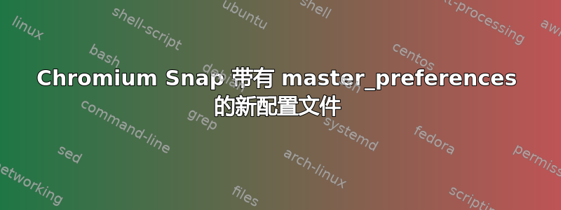 Chromium Snap 带有 master_preferences 的新配置文件