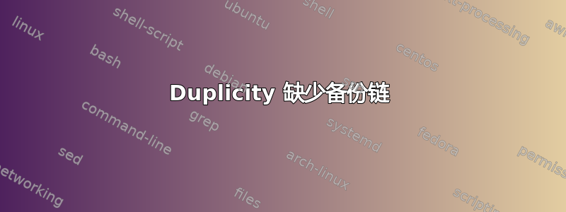 Duplicity 缺少备份链