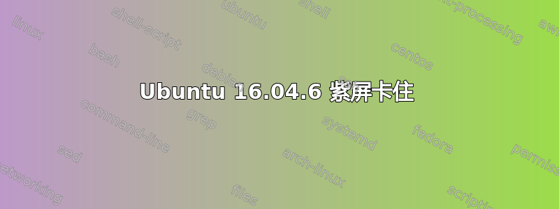 Ubuntu 16.04.6 紫屏卡住