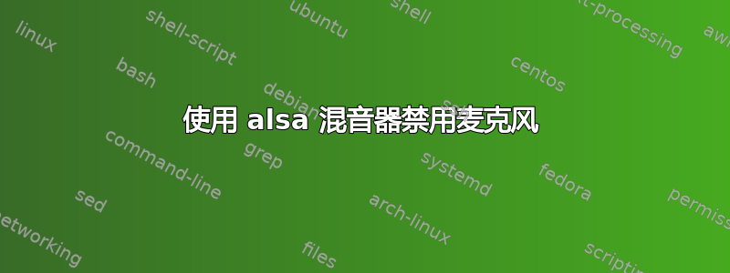 使用 alsa 混音器禁用麦克风