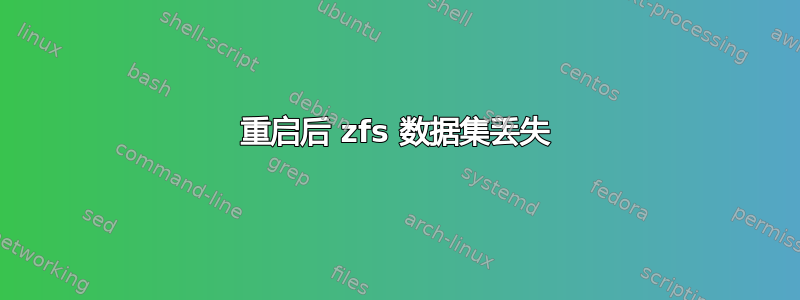 重启后 zfs 数据集丢失