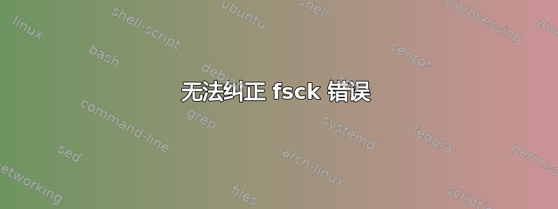 无法纠正 fsck 错误