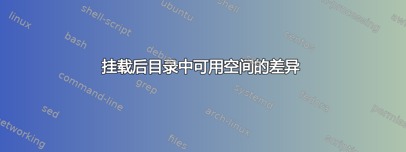 挂载后目录中可用空间的差异