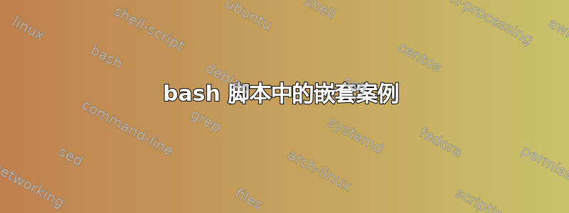 bash 脚本中的嵌套案例