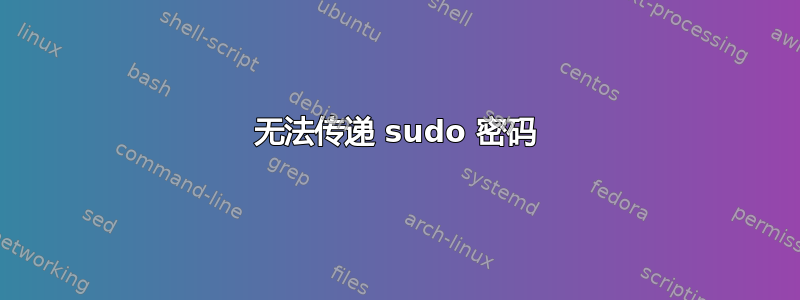 无法传递 sudo 密码