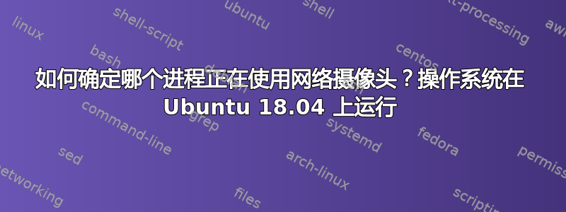 如何确定哪个进程正在使用网络摄像头？操作系统在 Ubuntu 18.04 上运行