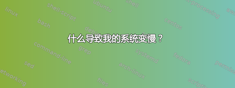 什么导致我的系统变慢？