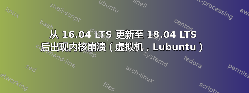 从 16.04 LTS 更新至 18.04 LTS 后出现内核崩溃（虚拟机，Lubuntu）