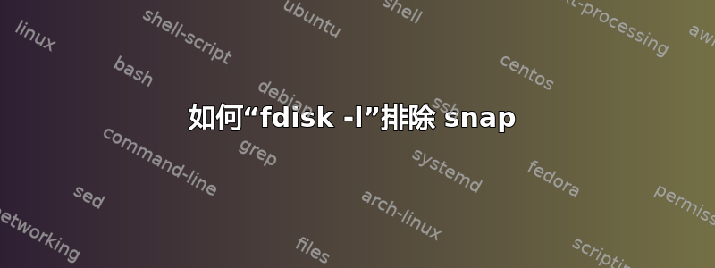 如何“fdisk -l”排除 snap