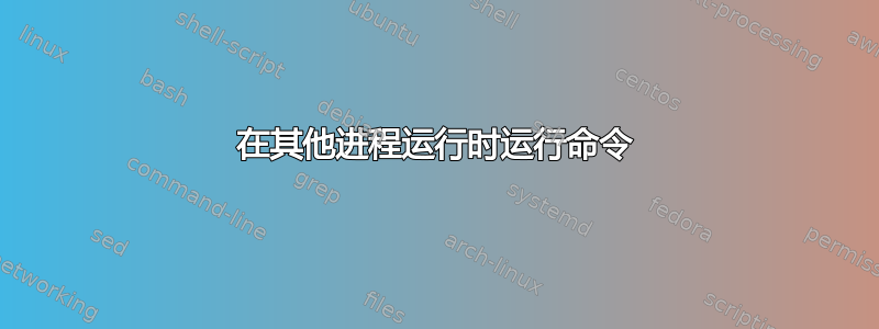 在其他进程运行时运行命令