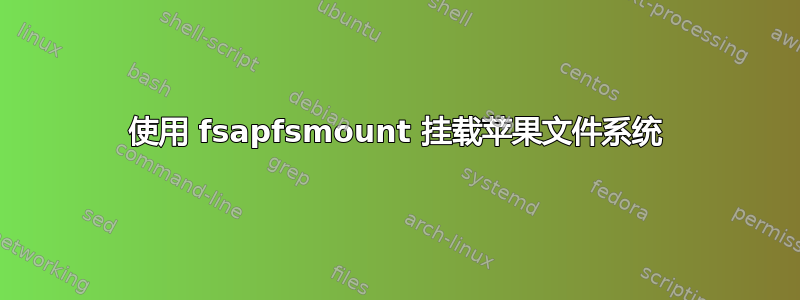 使用 fsapfsmount 挂载苹果文件系统