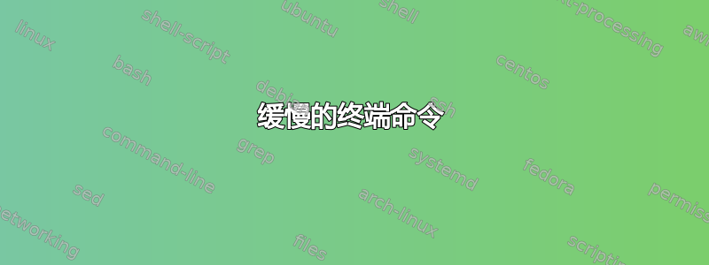 缓慢的终端命令