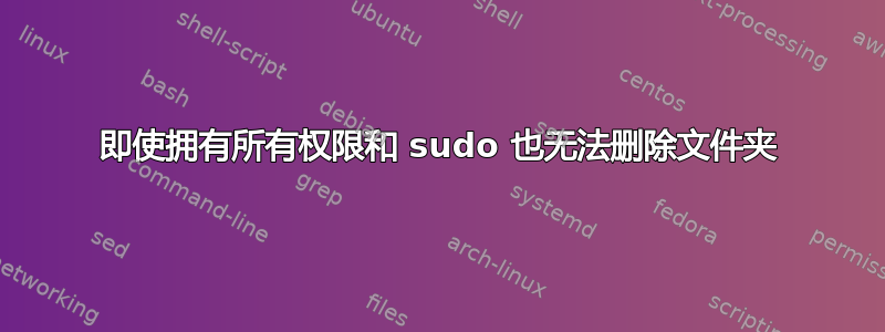 即使拥有所有权限和 sudo 也无法删除文件夹