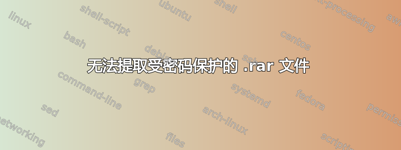 无法提取受密码保护的 .rar 文件