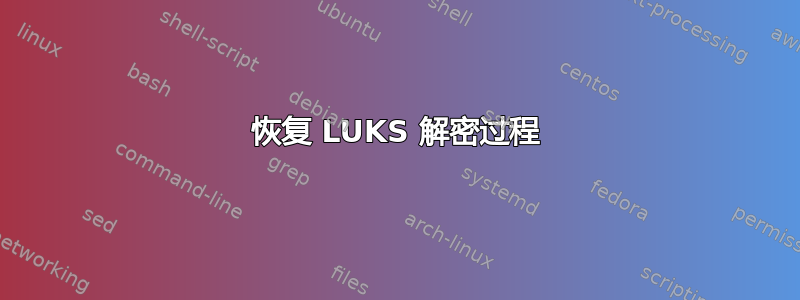 恢复 LUKS 解密过程