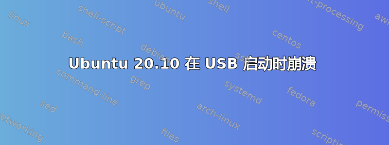 Ubuntu 20.10 在 USB 启动时崩溃