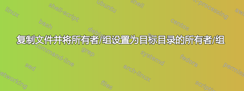 复制文件并将所有者/组设置为目标目录的所有者/组