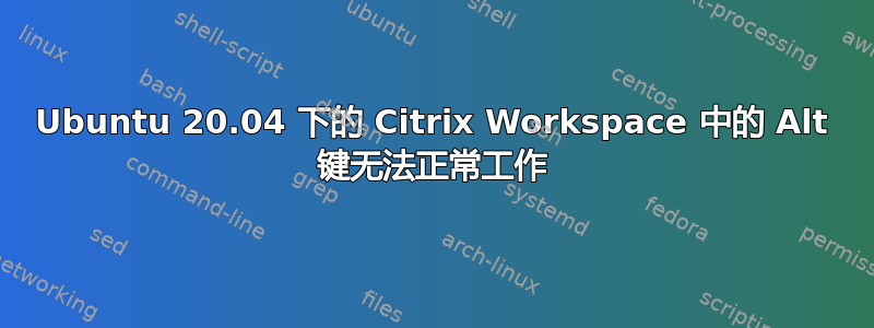 Ubuntu 20.04 下的 Citrix Workspace 中的 Alt 键无法正常工作