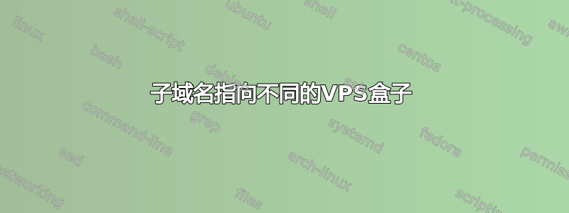 子域名指向不同的VPS盒子