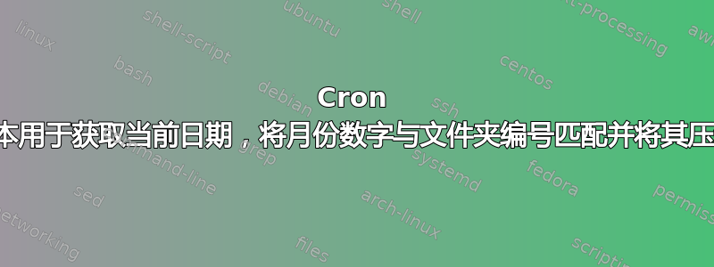 Cron 脚本用于获取当前日期，将月份数字与文件夹编号匹配并将其压缩