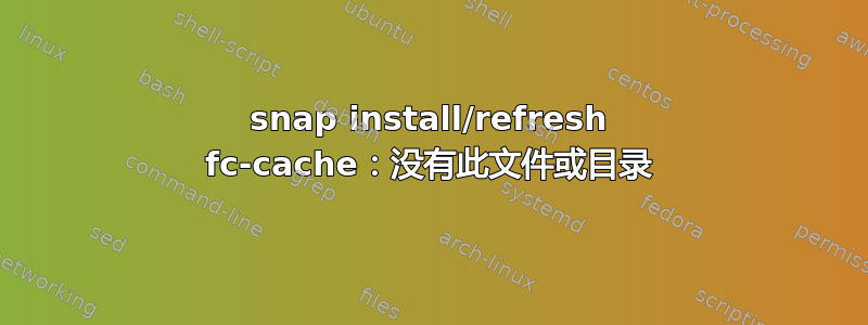 snap install/refresh fc-cache：没有此文件或目录