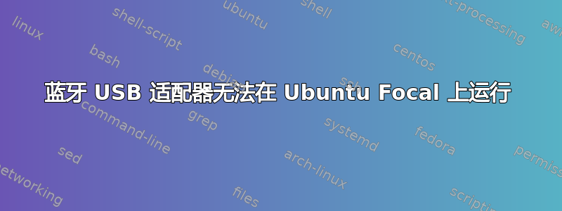 蓝牙 USB 适配器无法在 Ubuntu Focal 上运行