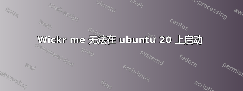 Wickr me 无法在 ubuntu 20 上启动