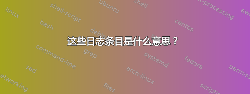 这些日志条目是什么意思？