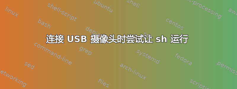 连接 USB 摄像头时尝试让 sh 运行