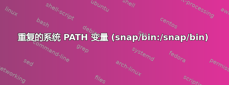 重复的系统 PATH 变量 (snap/bin:/snap/bin)