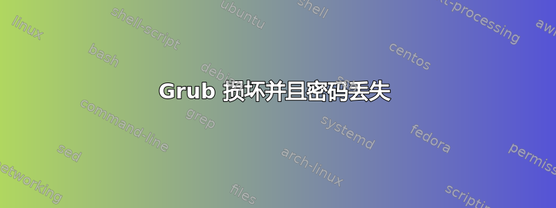 Grub 损坏并且密码丢失