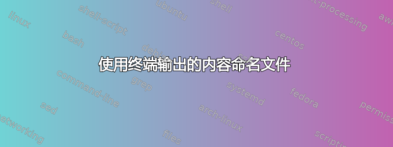 使用终端输出的内容命名文件