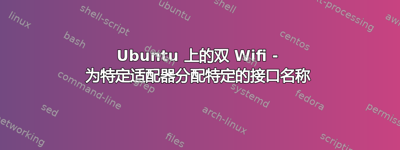 Ubuntu 上的双 Wifi - 为特定适配器分配特定的接口名称