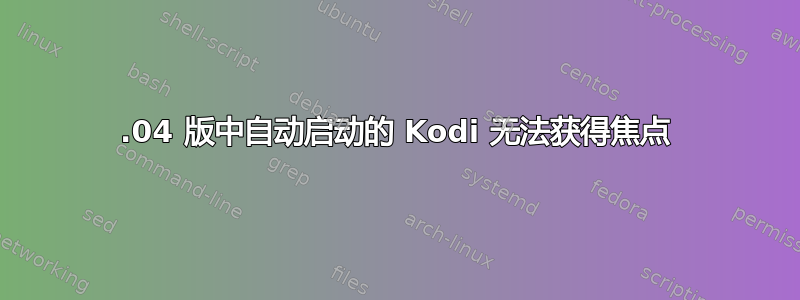 21.04 版中自动启动的 Kodi 无法获得焦点