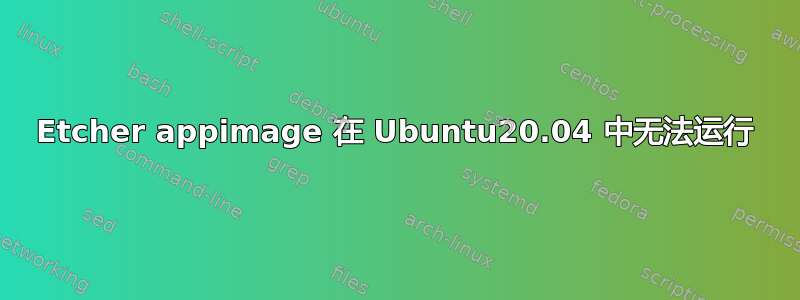 Etcher appimage 在 Ubuntu20.04 中无法运行