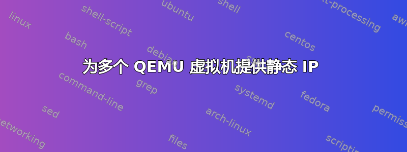 为多个 QEMU 虚拟机提供静态 IP