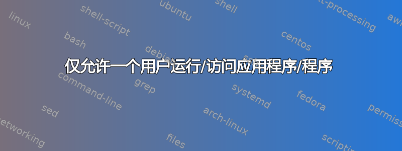 仅允许一个用户运行/访问应用程序/程序