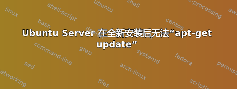 Ubuntu Server 在全新安装后无法“apt-get update”