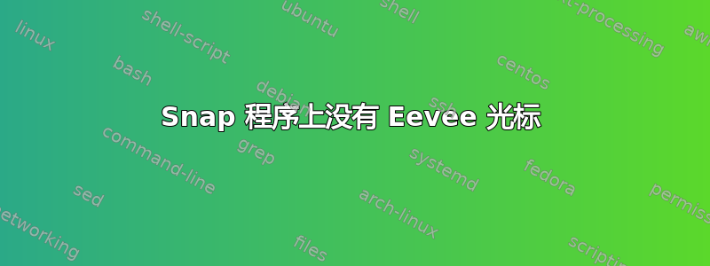 Snap 程序上没有 Eevee 光标