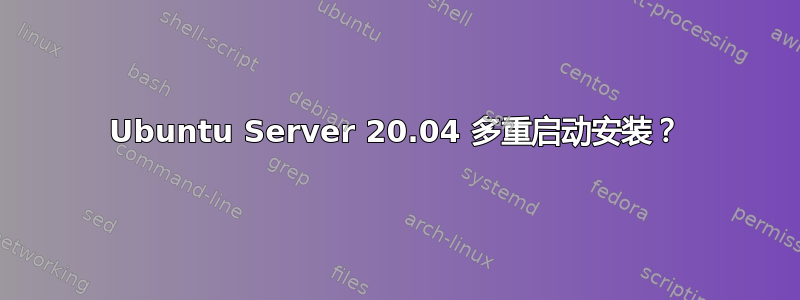 Ubuntu Server 20.04 多重启动安装？