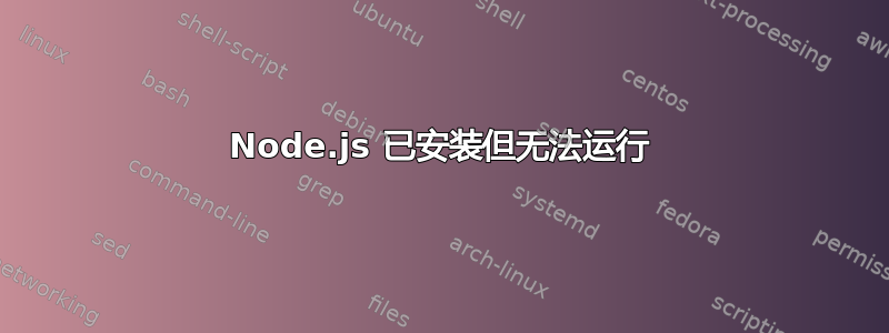 Node.js 已安装但无法运行