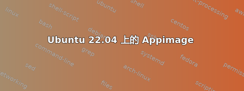 Ubuntu 22.04 上的 Appimage