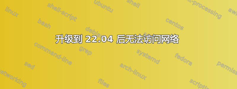 升级到 22.04 后无法访问网络