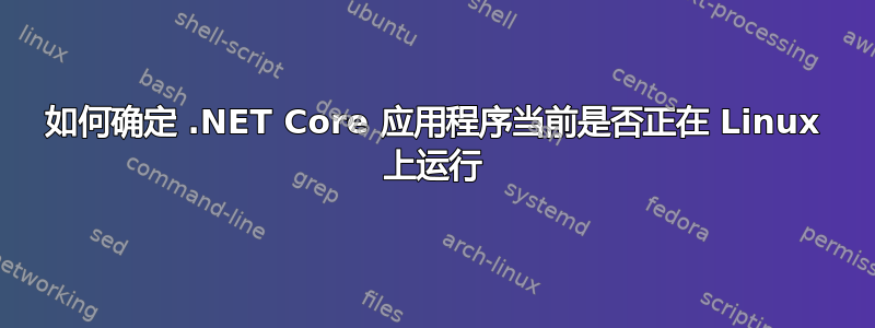 如何确定 .NET Core 应用程序当前是否正在 Linux 上运行