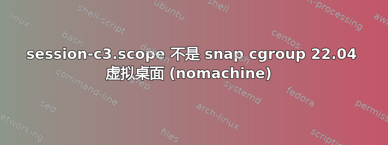 session-c3.scope 不是 snap cgroup 22.04 虚拟桌面 (nomachine) 